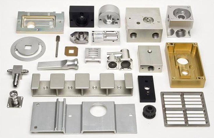 Nhiều chi tiết nhôm, thép, đồng gia công theo bản vẽ