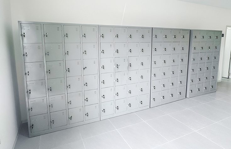 Dãy tủ đựng đồ bằng inox